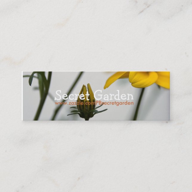 Yellow Bidens Mini Business Card (Front)