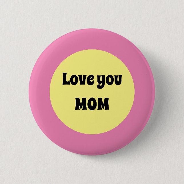 Yellow Big Dot  2 Inch Round Button (Front)