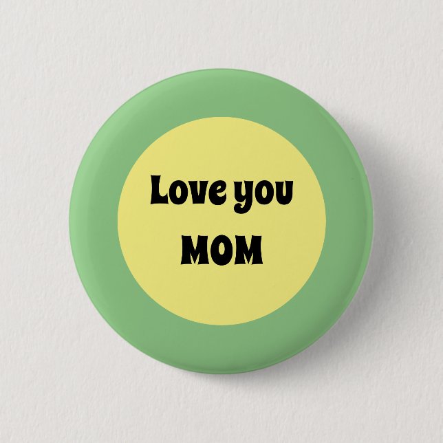 Yellow Big Dot  2 Inch Round Button (Front)