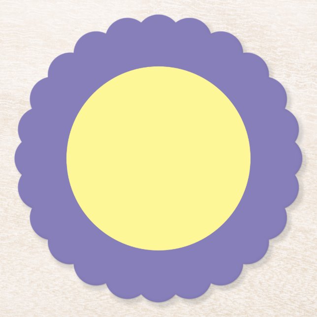 Yellow Big Dot Paper Coaster (Front)
