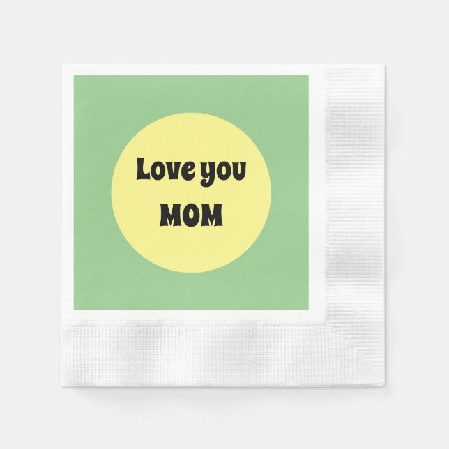 Yellow Big Dot Paper Coaster Napkin (Front)