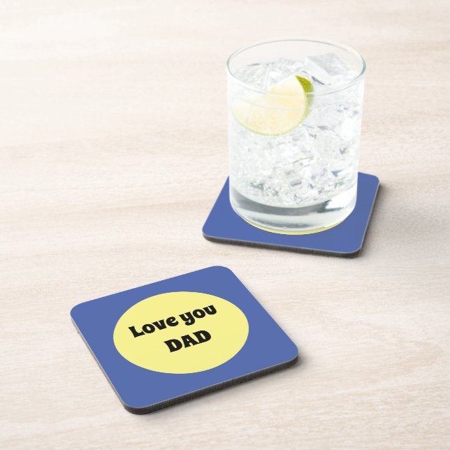 Yellow Big Dot Square Sticker Coaster (Right Side)