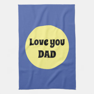 Yellow Big Dot Square Sticker Kitchen Towel