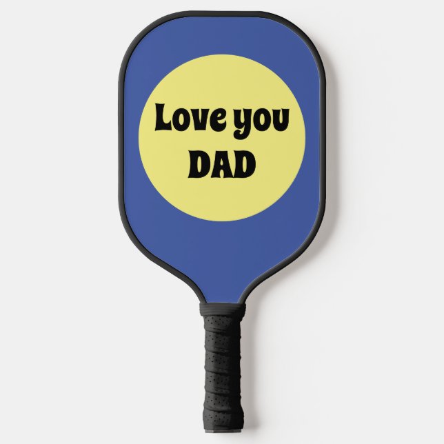 Yellow Big Dot Square Sticker Pickleball Paddle (Front)