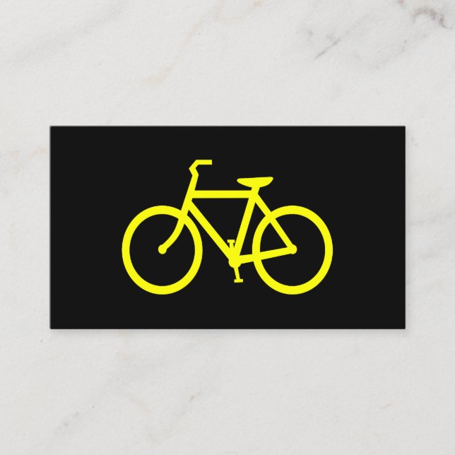 Yellow  Bike Business Card (Front)