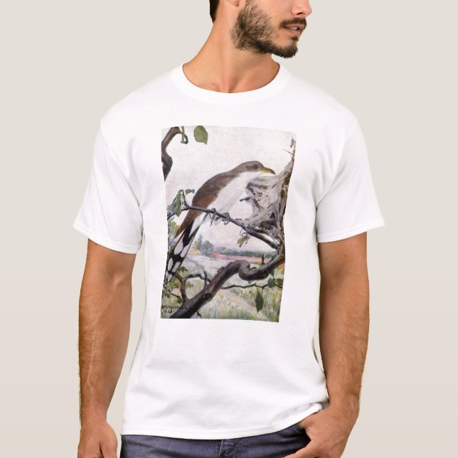Yellow-billed Cuckoo and Tent Caterpillars T-Shirt (Front)