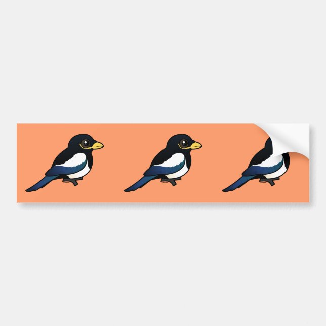 Yellow-billed Magpie Bumper Sticker (Front)