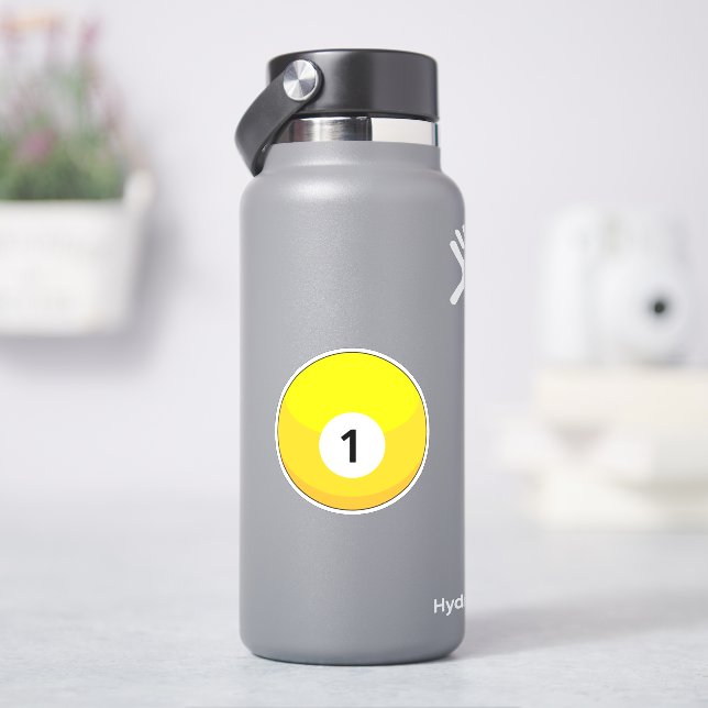 Yellow Billiard Ball Number One (HydroFlask)