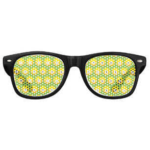 Yellow Billiard Ball Number One Pattern Retro Sunglasses
