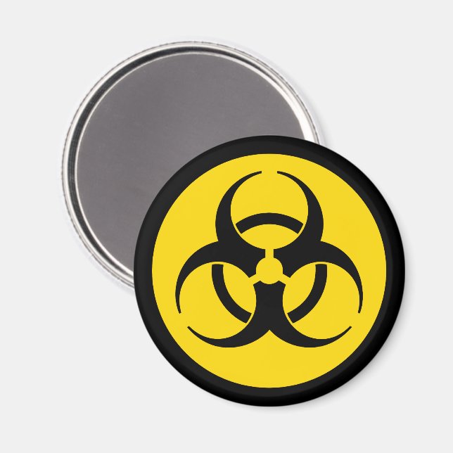 Yellow Biohazard Magnet (Front/Back)