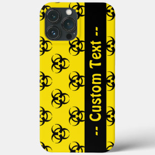 Yellow Biohazard Phone Case w/ Custom Text