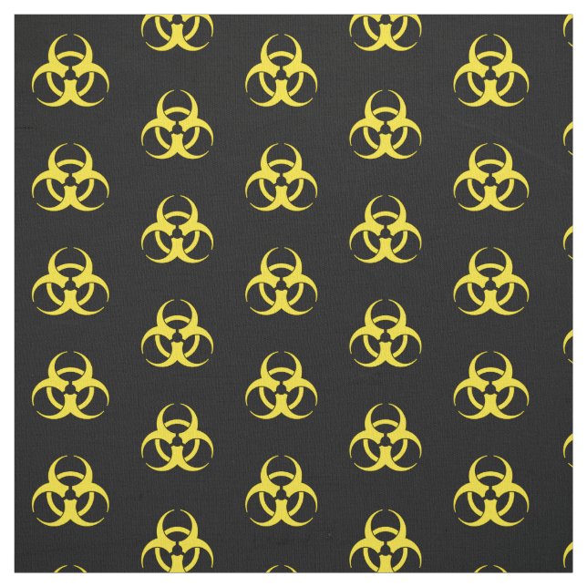 Yellow Biohazard Symbol Fabric (Swatch)