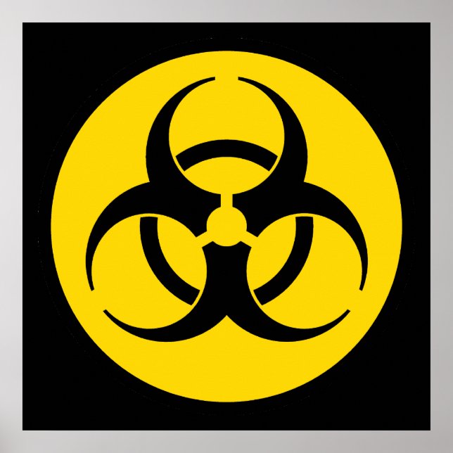 Yellow Biohazard Symbol Poster (Front)