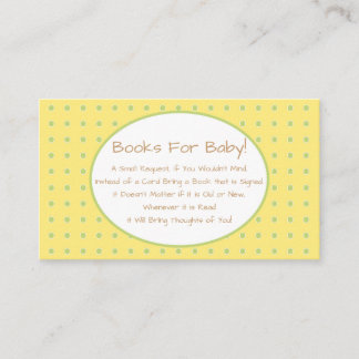 Yellow Bird Baby Shower Book Request Insert
