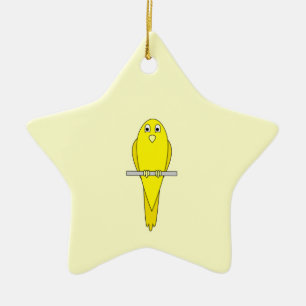 Yellow Bird. Canary. Ceramic Ornament