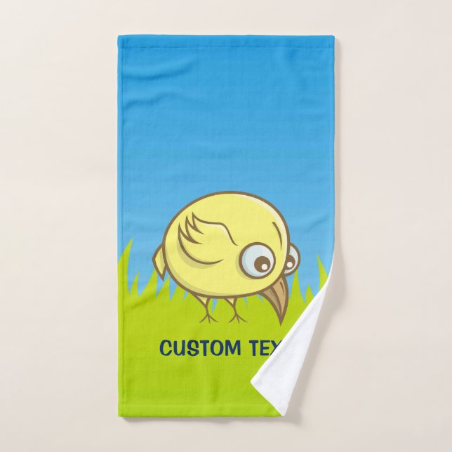 Yellow Bird Cartoon Bath Towel Set (Hand Towel)