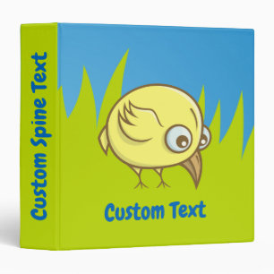 Yellow bird cartoon binder