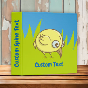 Yellow bird cartoon binder