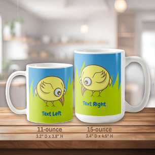 Yellow bird cartoon coffee mug