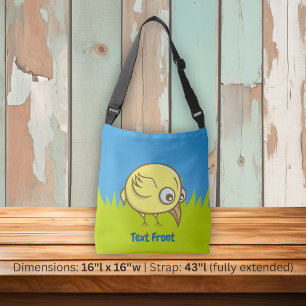 Yellow bird cartoon crossbody bag