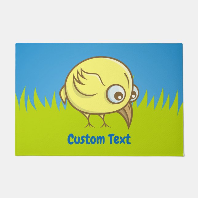 Yellow bird cartoon doormat (Front)