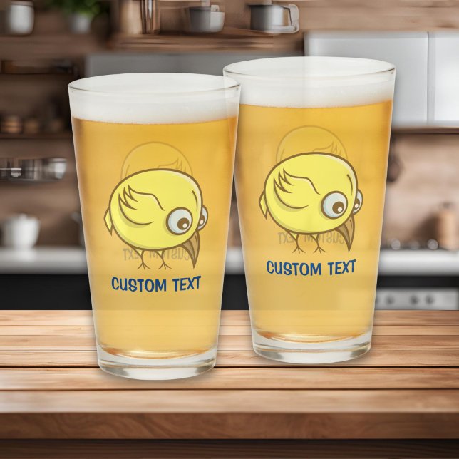 Yellow bird cartoon glass (Creator Uploaded)