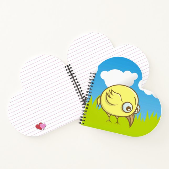 Yellow Bird Cartoon Notebook (Inside)