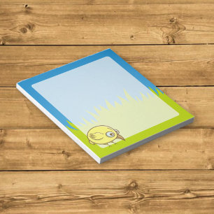 Yellow bird cartoon notepad