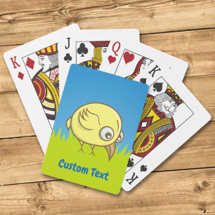 Yellow bird cartoon playing cards