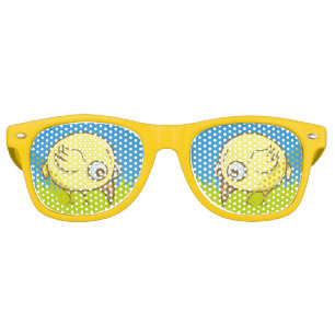 Yellow bird cartoon retro sunglasses