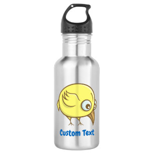Yellow bird cartoon stainless steel water bottle