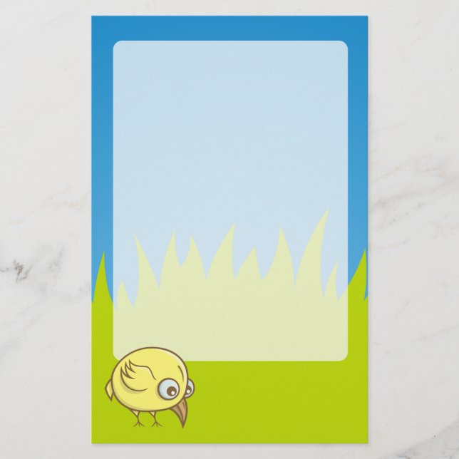 Yellow bird cartoon stationery (Front)