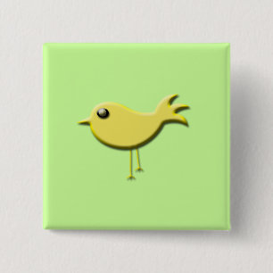 Yellow Bird Gifts 2 Inch Square Button