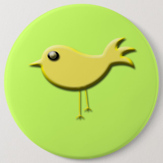 Yellow Bird Gifts 6 Inch Round Button (Front)