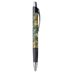 Yellow Bird of Paradise flower pattern Pen