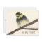 Yellow Bird on branch Note Card "Hi my friend!"