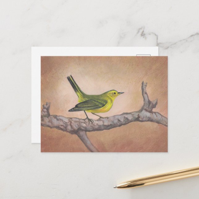Yellow Bird Postcard (Front/Back In Situ)