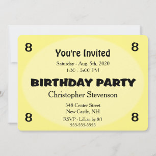 Yellow Birthday Invitation
