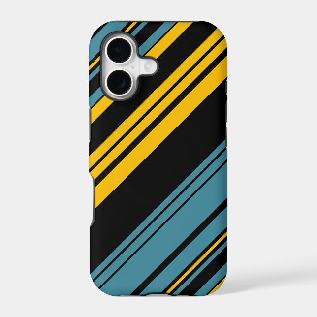 Yellow, Black and Blue Stripes Pattern 2 (Back)
