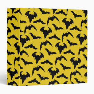 Yellow & Black Bats Halloween Binder