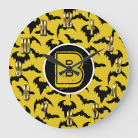 Yellow & Black Bats Halloween