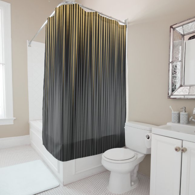 Yellow Black Blending Lines Contemporary (In Situ)