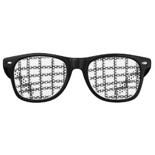 yellow black chequerboard add name date birthday  retro sunglasses