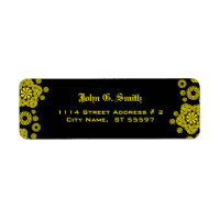 Yellow & Black Circle Pattern