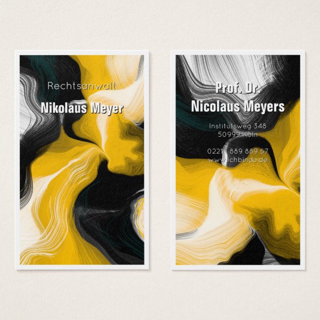 Yellow Black contemporary modern impressive  (Front & Back)
