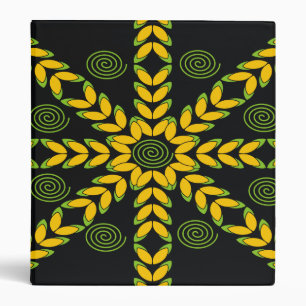 Yellow & Black Decorative Pattern Designer Binders