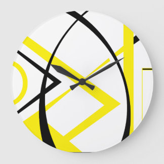Yellow&Black Design Large Clock