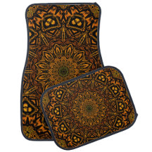 Yellow Black Golden Ornate Mandala