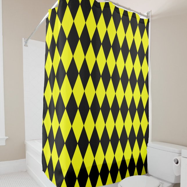Yellow Black Harlequin Diamonds Checkers Design  (Creator Uploaded)