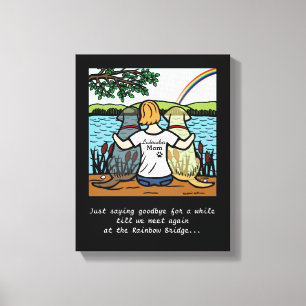 Yellow & Black Labrador Angels and Mom 3 Canvas Print